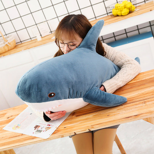 Cute Shark Plush Toy | Soft Stuffed Animal Sofa & Bedroom Décor Cushion | Novelty Gift for Teens & Adults in Multiple Sizes