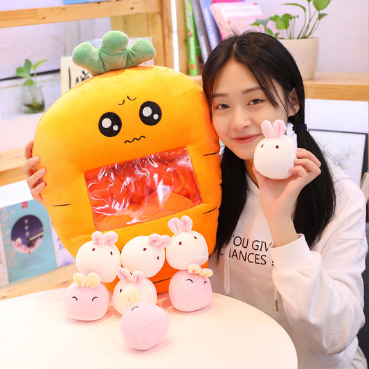 Carrot Bag Plush Toy | Super Soft Stuffed Character Doll | Cute Kids Gift Ages 4 to 6 in Multiple Styles