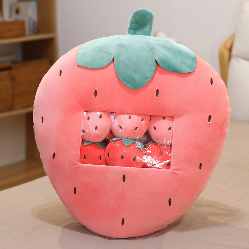 Fruit Snack Plush Toy Pillow | Soft Stuffed Avocado Banana Strawberry Carrot Cushion | Cute Kawaii Food Gift in Multiple Styles