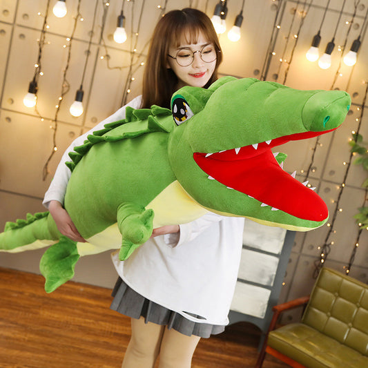 Alligator Plush Toy | Soft Stuffed Animal Crocodile Doll Cushion | Cute Novelty Gift for Kids & Animal Lovers