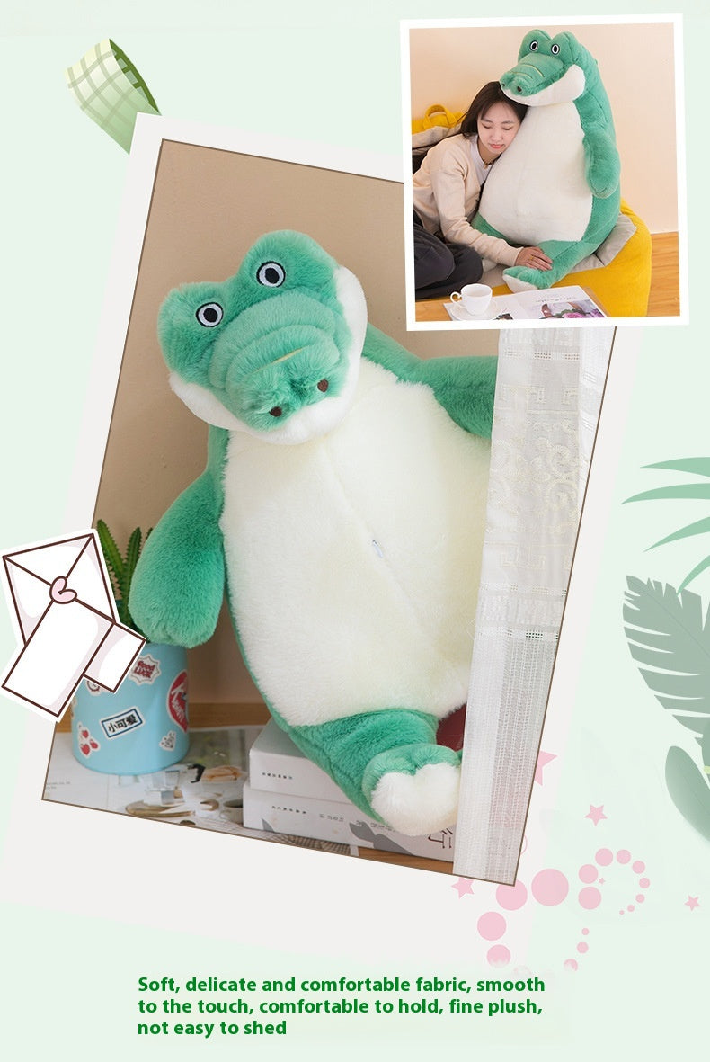 Crocodile Plush Toy Pillow | Large Soft Stuffed Animal Doll Cushion | Cute Novelty Gift for Kids & Adults