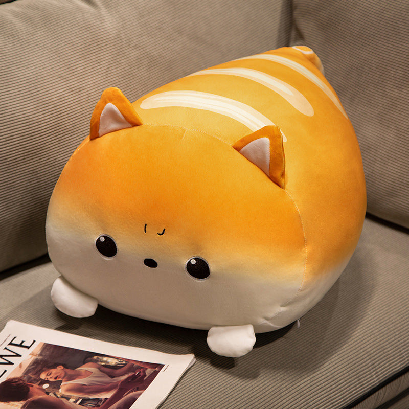 Cat Cinnamon Roll Plush Toy Pillow | Soft Stuffed Kawaii Food Cat Cushion | Cute Novelty Gift in Multiple Styles