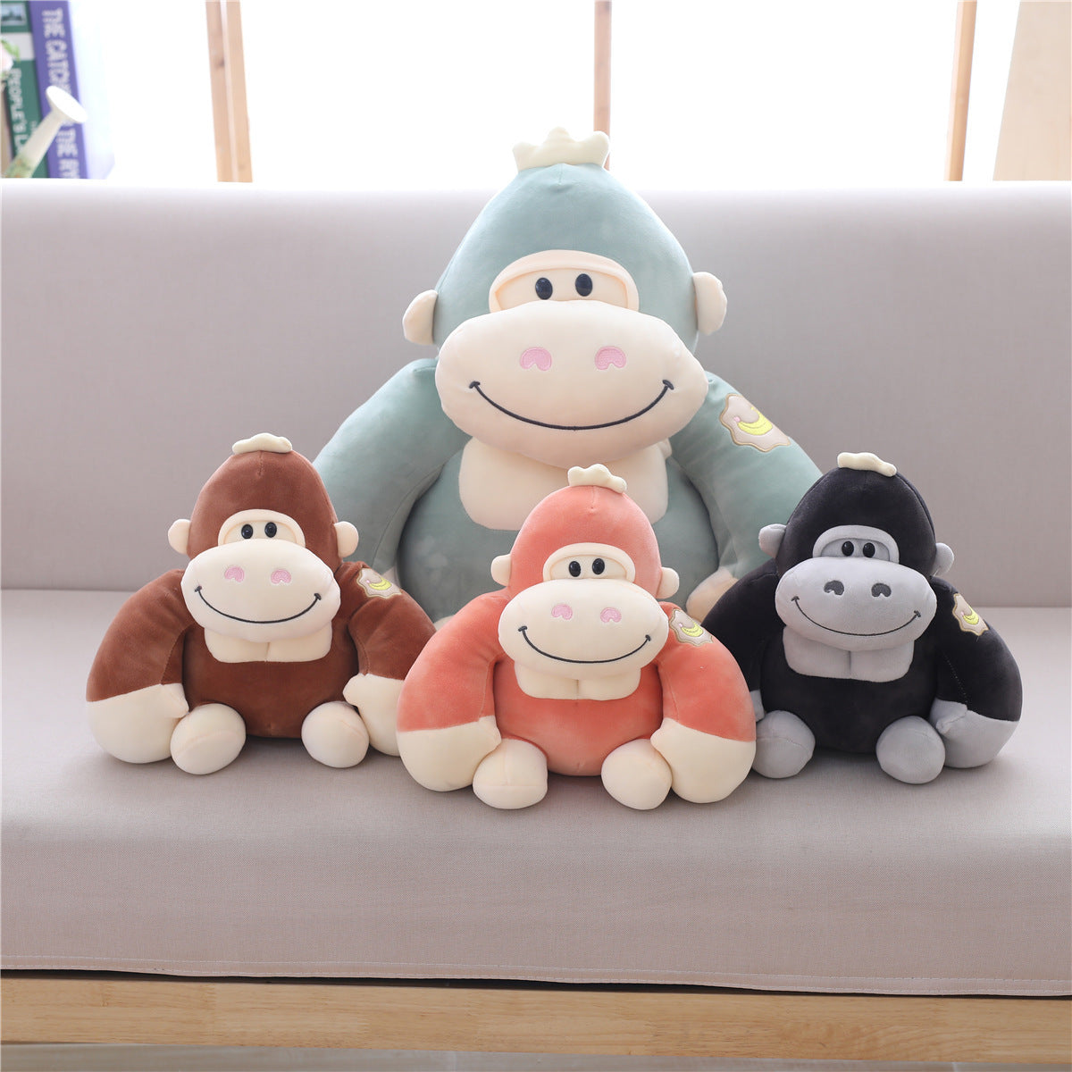 Gorilla Plush Toy | Soft Stuffed Animal Ape Doll | Cute Kids Gift Ages 3 to 6 in Premium Down Cotton