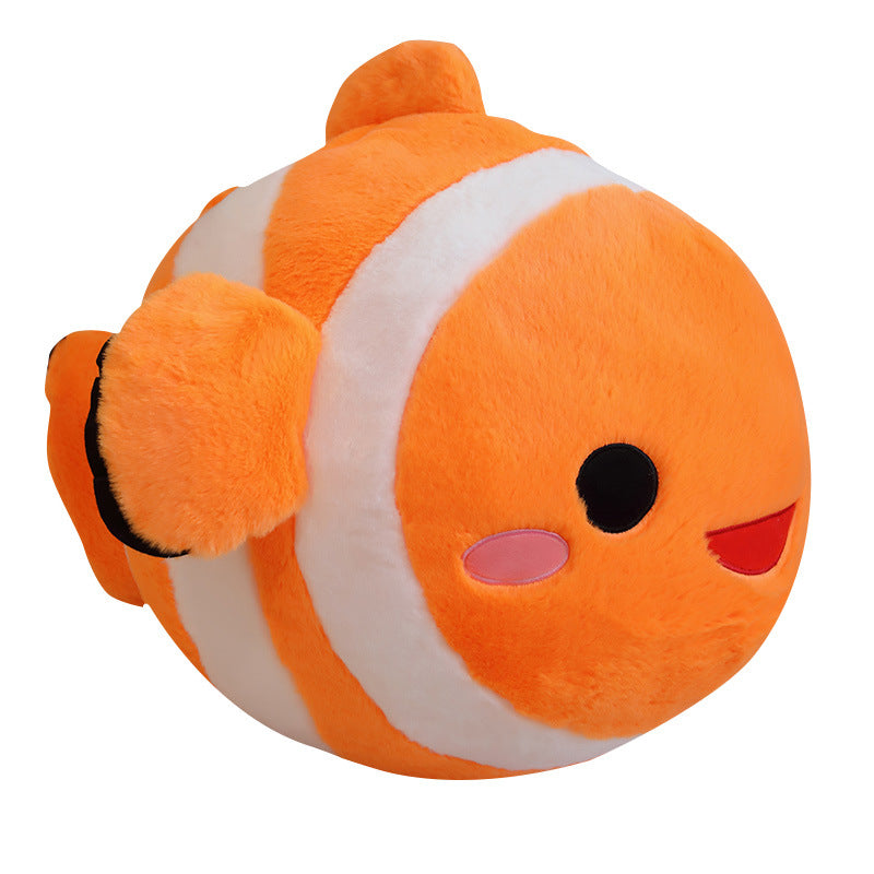 Clownfish Plush Toy Pillow | Soft Realistic Stuffed Aquarium Fish Doll | Cute Ocean Gift for Kids & Marine Lovers