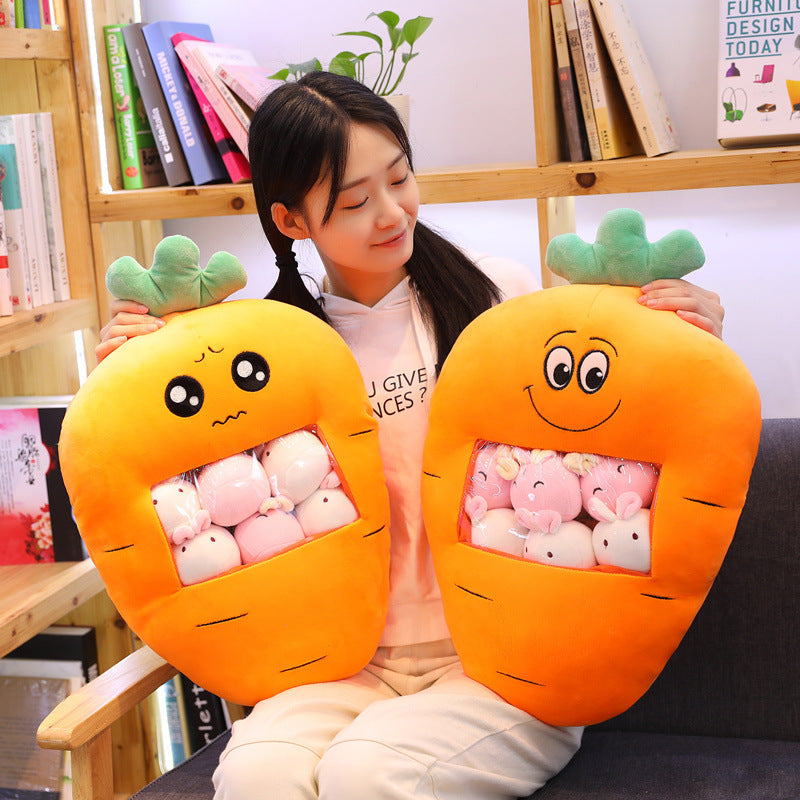 Carrot Bag Plush Toy | Super Soft Stuffed Character Doll | Cute Kids Gift Ages 4 to 6 in Multiple Styles