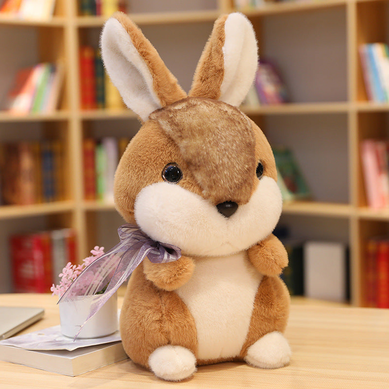 Rabbit Plush Toy | Soft Stuffed Animal Bunny Doll Cushion | Cute Cuddly Gift for Baby, Kids & Easter