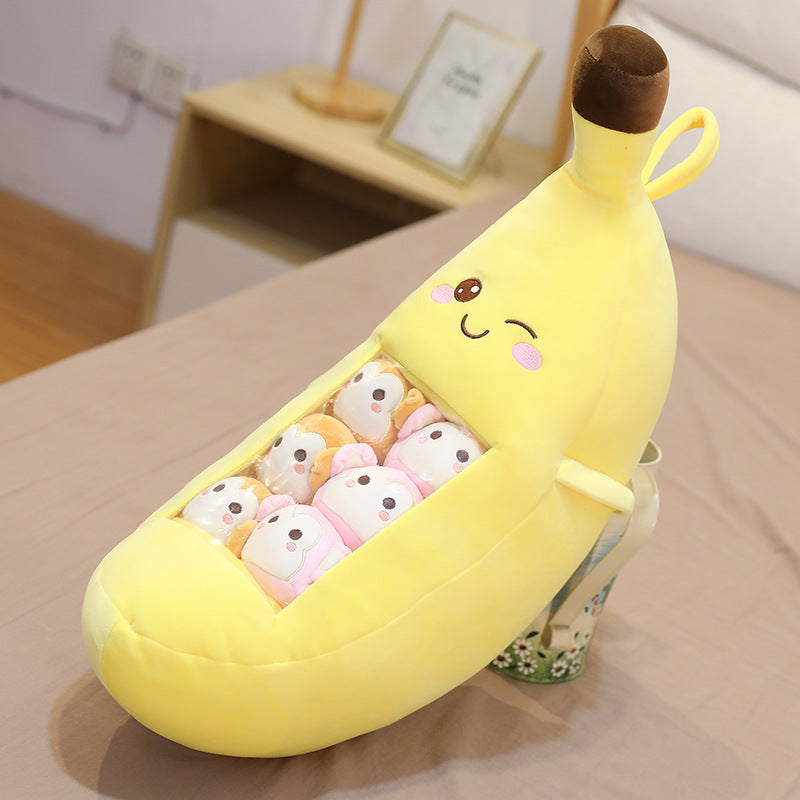 Fruit Snack Plush Toy Pillow | Soft Stuffed Avocado Banana Strawberry Carrot Cushion | Cute Kawaii Food Gift in Multiple Styles