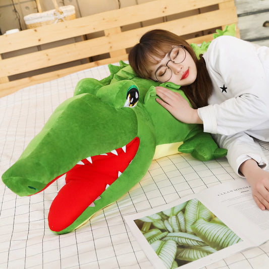 Alligator Plush Toy | Soft Stuffed Animal Crocodile Doll Cushion | Cute Novelty Gift for Kids & Animal Lovers
