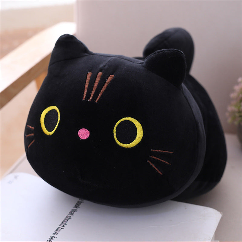 Large Cartoon Cat Plush Pillow | Oversized Stuffed Animal Body Cushion | Soft Long Cat Doll Gift for Kids & Home Décor