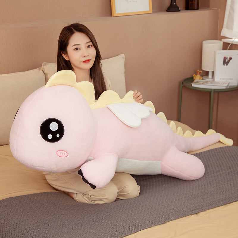 Long Body Pillow Dragon Plush Toy | Soft Stuffed Animal Bed Cuddle Doll | Cute Sleep Companion Gift for Girls & Kids