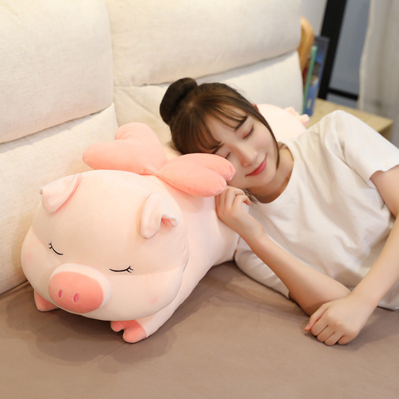Bunny Long Body Pillow Plush | Soft Rabbit Stuffed Animal Cuddle Toy | Children's Bedroom Décor & Sleep Gift