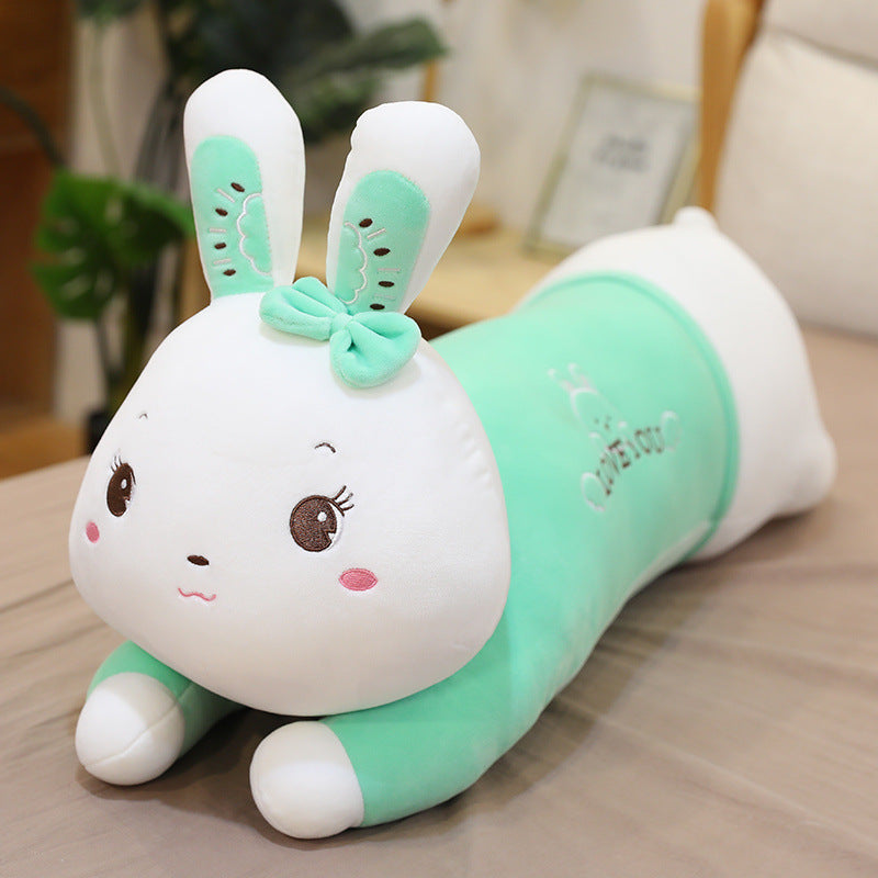 Bunny Long Body Pillow Plush | Soft Rabbit Stuffed Animal Cuddle Toy | Children's Bedroom Décor & Sleep Gift