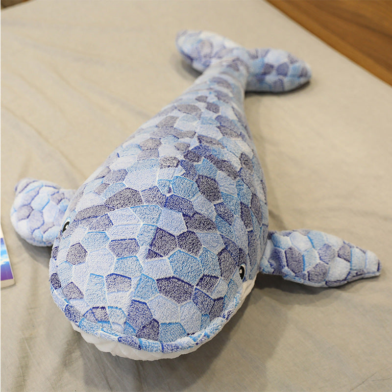Blue Whale Plush Toy Pillow | Super Soft Stuffed Animal Cushion | Cute Ocean Gift for Children Ages 4 to 6 in Multiple Sizes