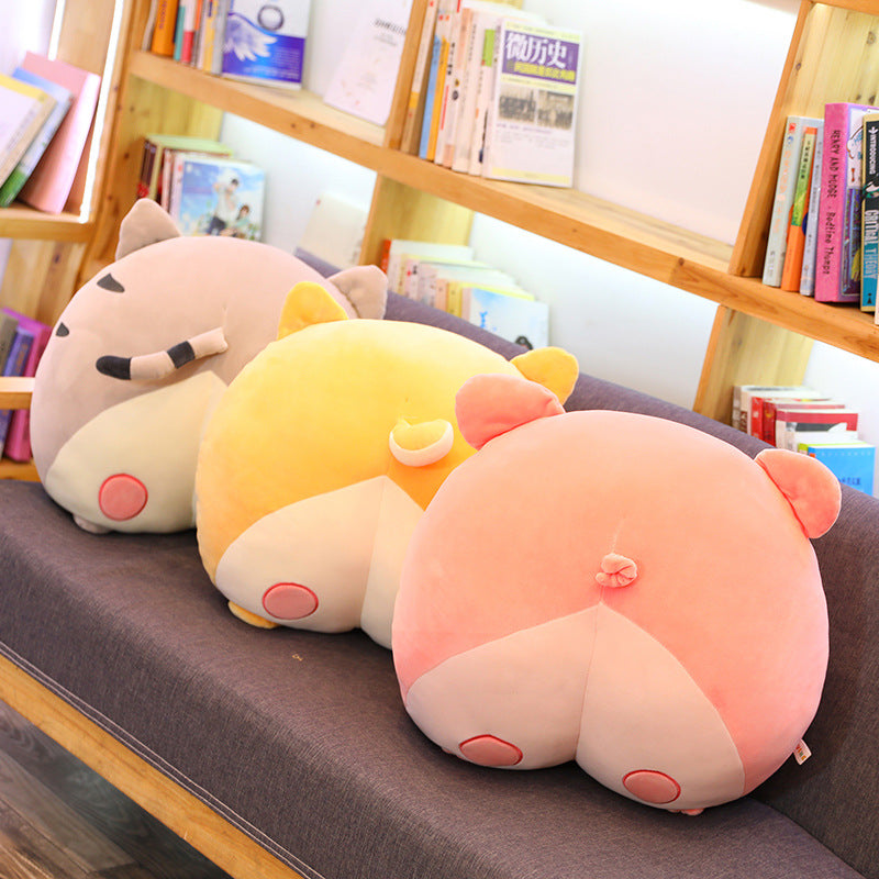 Corgi Butt Plush Cushion | Stuffed Dog Bum Seat Pillow | Cute Animal Chair Pad Gift for Kids & Home Décor
