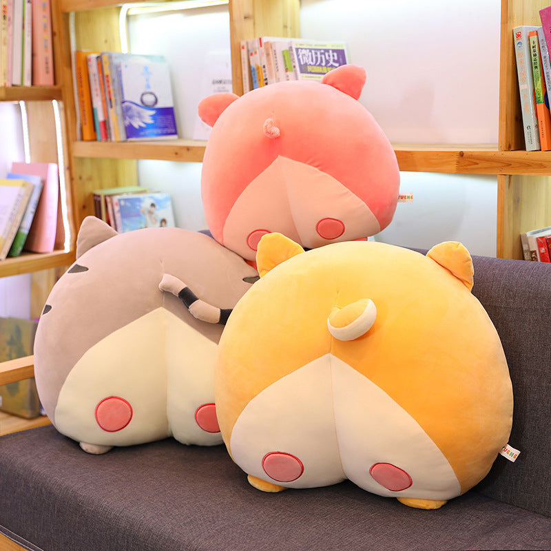 Corgi Butt Plush Cushion | Stuffed Dog Bum Seat Pillow | Cute Animal Chair Pad Gift for Kids & Home Décor