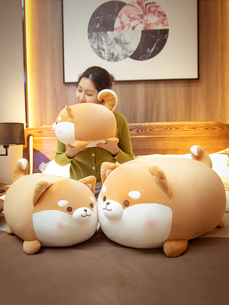 Shiba Inu Puppy Plush Toy Pillow | Super Soft Stuffed Dog Sleep Cushion | Cute Birthday Gift for Girls in Multiple Sizes