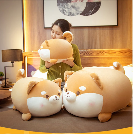 Shiba Inu Puppy Plush Toy Pillow | Super Soft Stuffed Dog Sleep Cushion | Cute Birthday Gift for Girls in Multiple Sizes