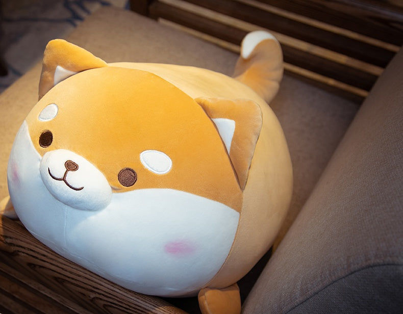 Shiba Inu Puppy Plush Toy Pillow | Super Soft Stuffed Dog Sleep Cushion | Cute Birthday Gift for Girls in Multiple Sizes