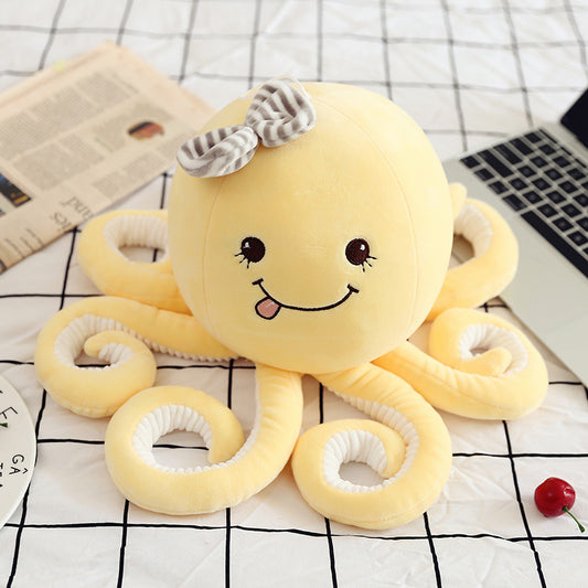 Colorful Octopus Plush Toy | Soft Stuffed Animal with Funny Face | Cute Sea Creature Doll Gift for Kids & Adults