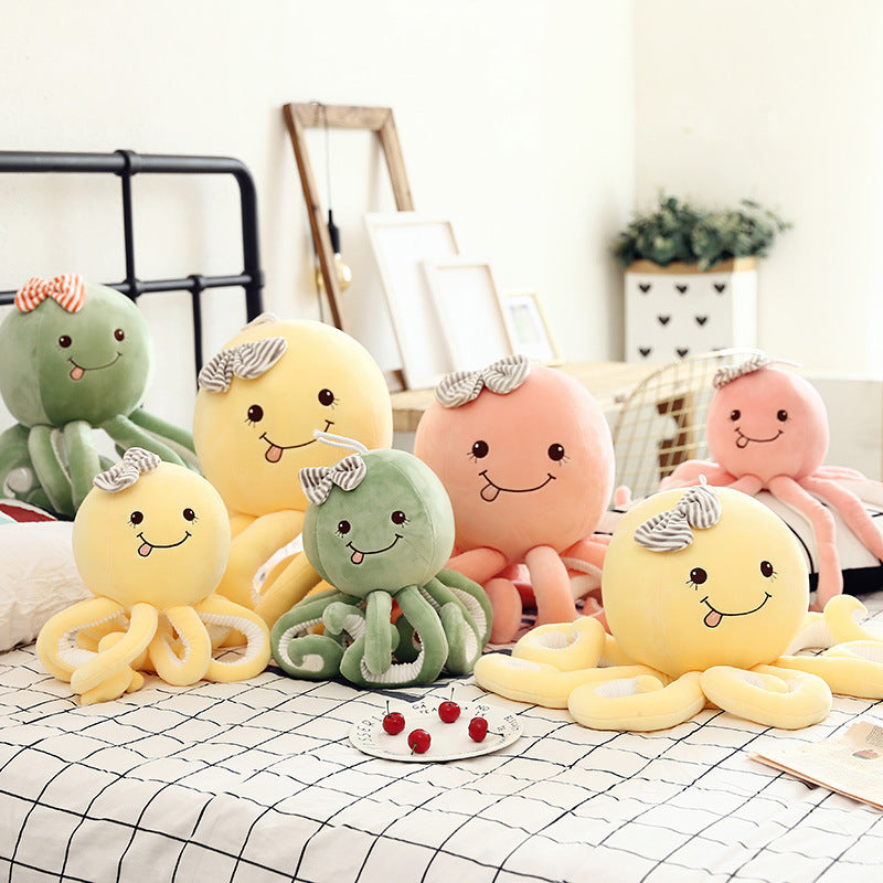 Colorful Octopus Plush Toy | Soft Stuffed Animal with Funny Face | Cute Sea Creature Doll Gift for Kids & Adults