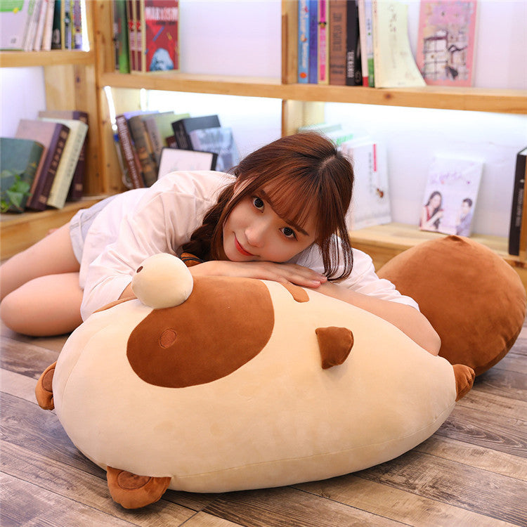 Raccoon & Fox Plush Toy Pillow | Soft Stuffed Animal Cushion | Cute Anime Cartoon Plushie Gift for Baby, Kids & Home Décor