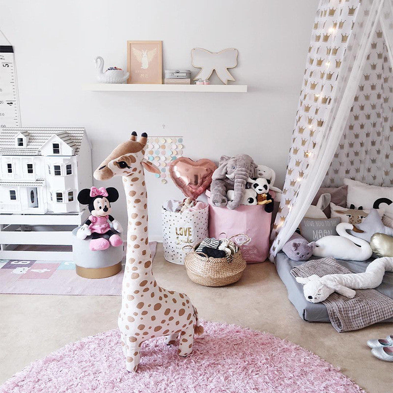 Giraffe Plush Toy | Soft Stuffed Animal Comfort Doll | Cute Kids Bedroom Gift in Premium Cotton