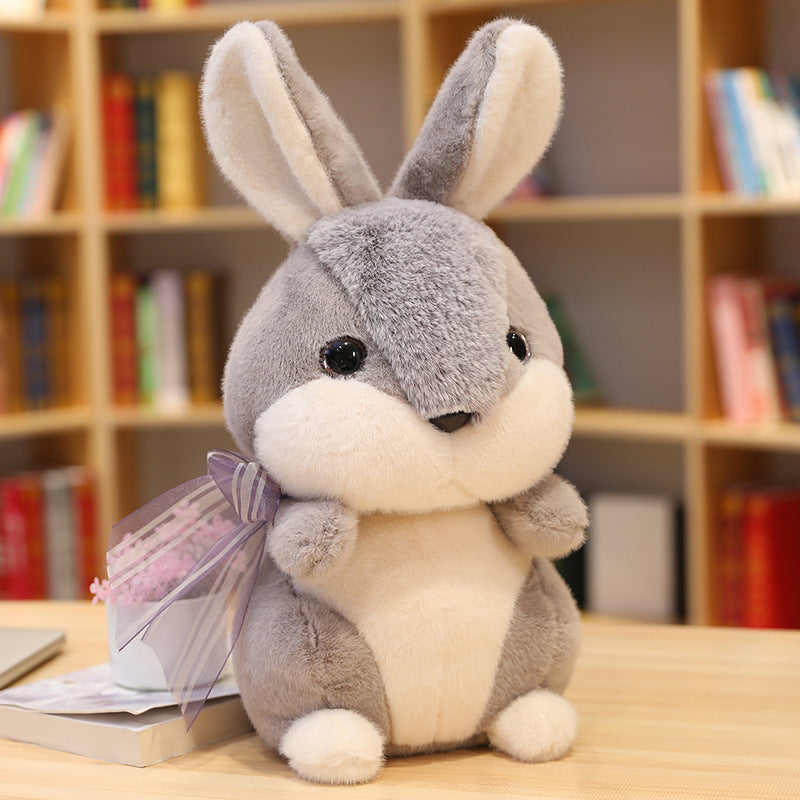 Rabbit Plush Toy | Soft Stuffed Animal Bunny Doll Cushion | Cute Cuddly Gift for Baby, Kids & Easter