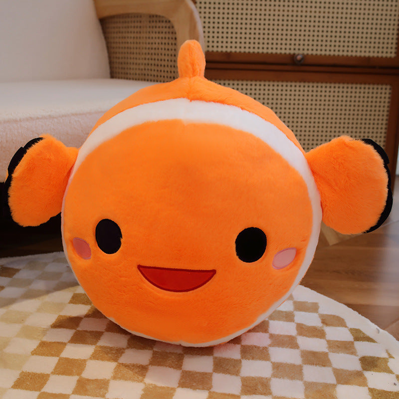 Clownfish Plush Toy Pillow | Soft Realistic Stuffed Aquarium Fish Doll | Cute Ocean Gift for Kids & Marine Lovers