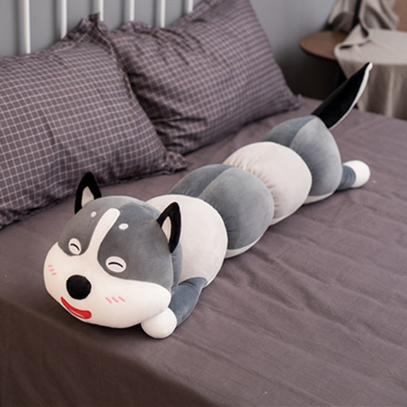 Giant Smiley Dog Plush Pillow | Super Soft Stuffed Animal Body Cushion | Cosy Cuddle Gift for Kids & Home Décor in Multiple Sizes