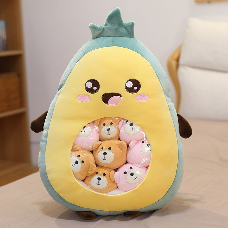 Fruit Snack Plush Toy Pillow | Soft Stuffed Avocado Banana Strawberry Carrot Cushion | Cute Kawaii Food Gift in Multiple Styles