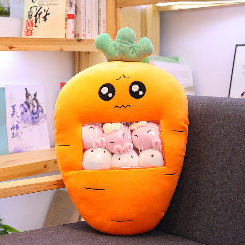 Carrot Bag Plush Toy | Super Soft Stuffed Character Doll | Cute Kids Gift Ages 4 to 6 in Multiple Styles