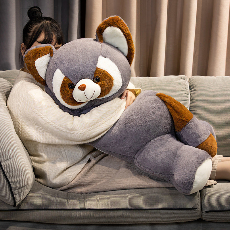 Raccoon Plush Toy Doll | Soft Stuffed Animal Throw Pillow Cushion | Cute Kids Party Gift in Multiple Sizes & Styles
