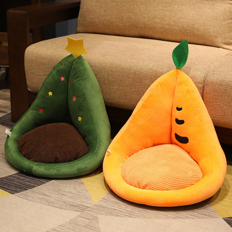 Kawaii Fruit & Cactus Plush Pillow | Soft Stuffed Avocado Carrot Cushion | Cute Novelty Home Office Chair Seat Décor Gift