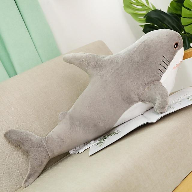 Cute Shark Plush Toy | Soft Stuffed Animal Sofa & Bedroom Décor Cushion | Novelty Gift for Teens & Adults in Multiple Sizes