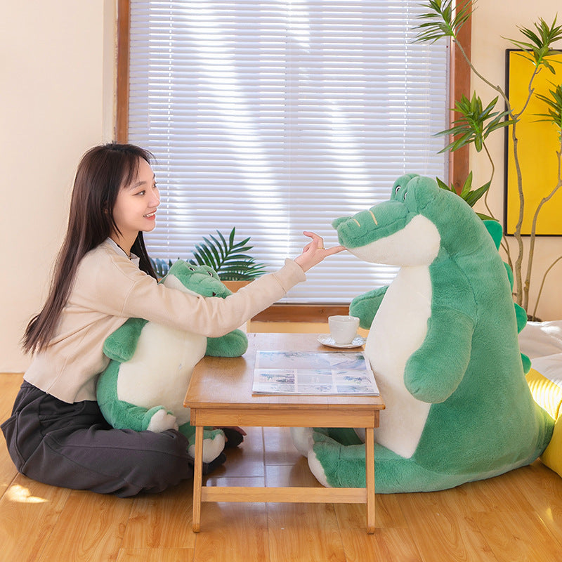 Crocodile Plush Toy Pillow | Large Soft Stuffed Animal Doll Cushion | Cute Novelty Gift for Kids & Adults