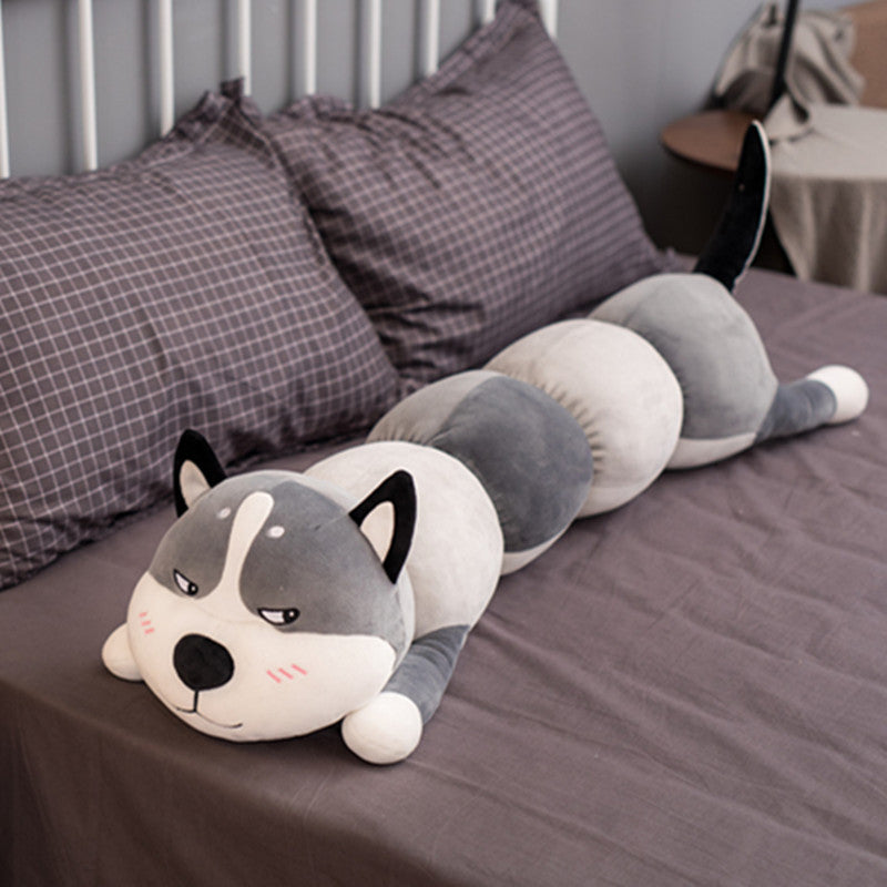 Giant Smiley Dog Plush Pillow | Super Soft Stuffed Animal Body Cushion | Cosy Cuddle Gift for Kids & Home Décor in Multiple Sizes