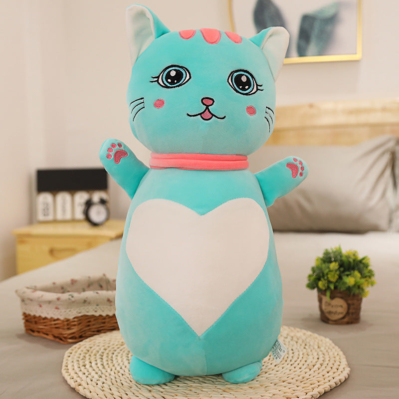 Cute Cat Plush Cushion Pillow | Soft Stuffed Animal Cartoon Doll | Cosy Velvet Home Décor Gift for Kids & Cat Lovers