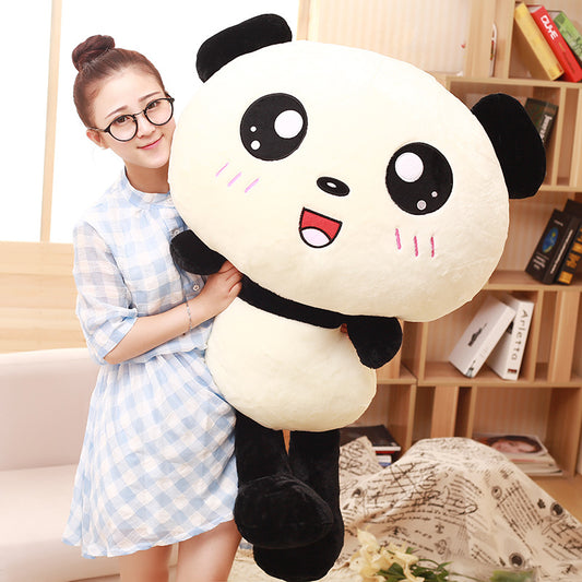 Giant Panda Plush Toy | Big Head Stuffed Animal Pillow | Soft Kawaii Bear Gift for Kids, Baby Girls & Birthday