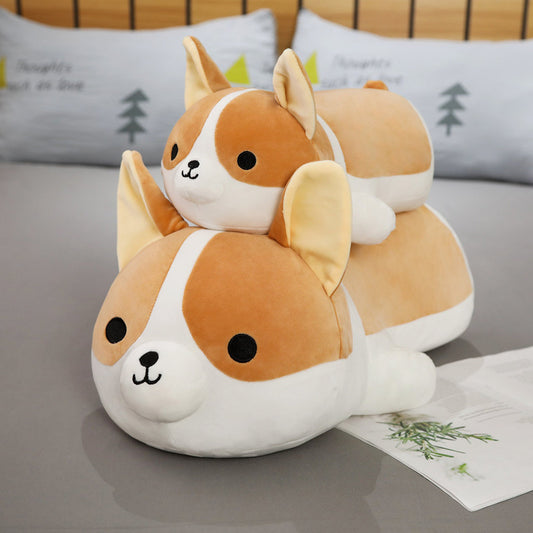 Corgi Plush Toy Doll | Soft Stuffed Animal Dog Cushion | Cute Kids Gift Under 14 in Multiple Sizes