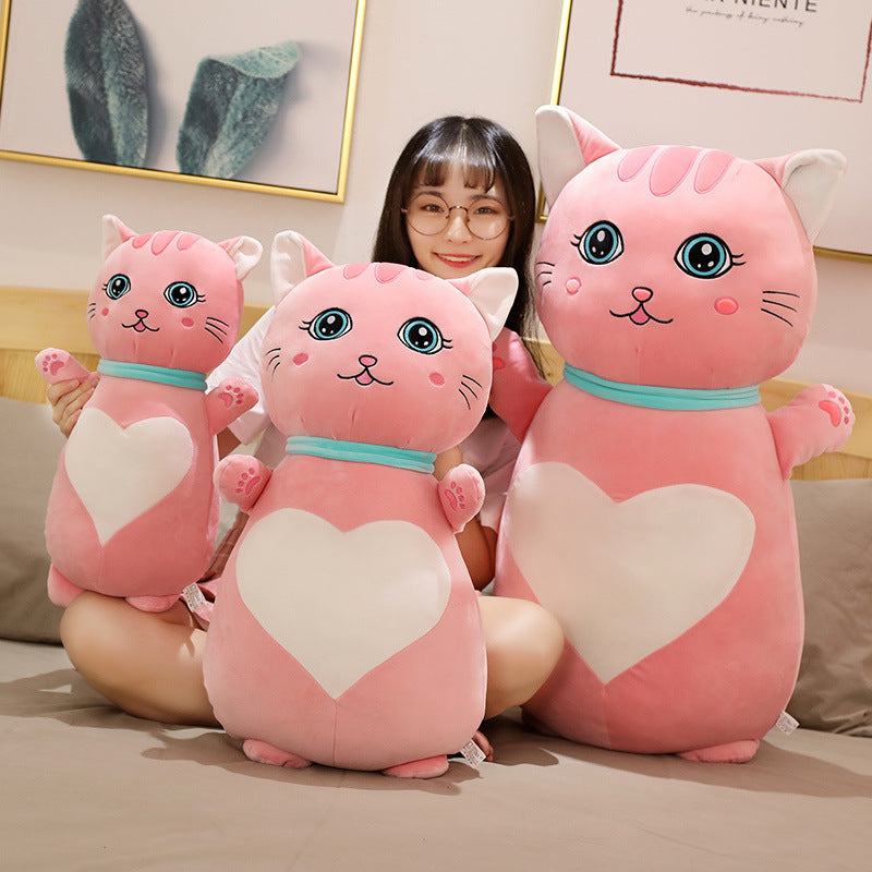 Cute Cat Plush Cushion Pillow | Soft Stuffed Animal Cartoon Doll | Cosy Velvet Home Décor Gift for Kids & Cat Lovers