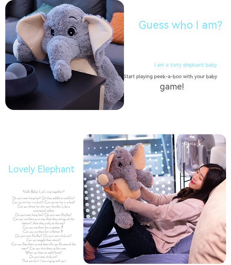 Giant Elephant Plush Toy Doll | Soft Dreamy Stuffed Animal Cushion | Romantic Gift for Girlfriend & Adults in Multiple Sizes