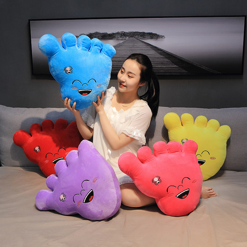 Giant Foot Shaped Plush Pillow | Soft Stuffed Novelty Nap Cushion | Funny Kids Gift Ages 4 to 6 in Multiple Colours