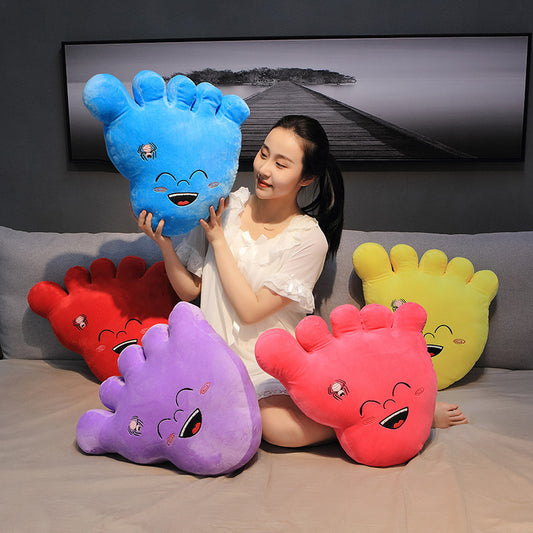 Giant Foot Shaped Plush Pillow | Soft Stuffed Novelty Nap Cushion | Funny Kids Gift Ages 4 to 6 in Multiple Colours