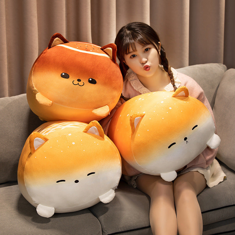 Cat Cinnamon Roll Plush Toy Pillow | Soft Stuffed Kawaii Food Cat Cushion | Cute Novelty Gift in Multiple Styles