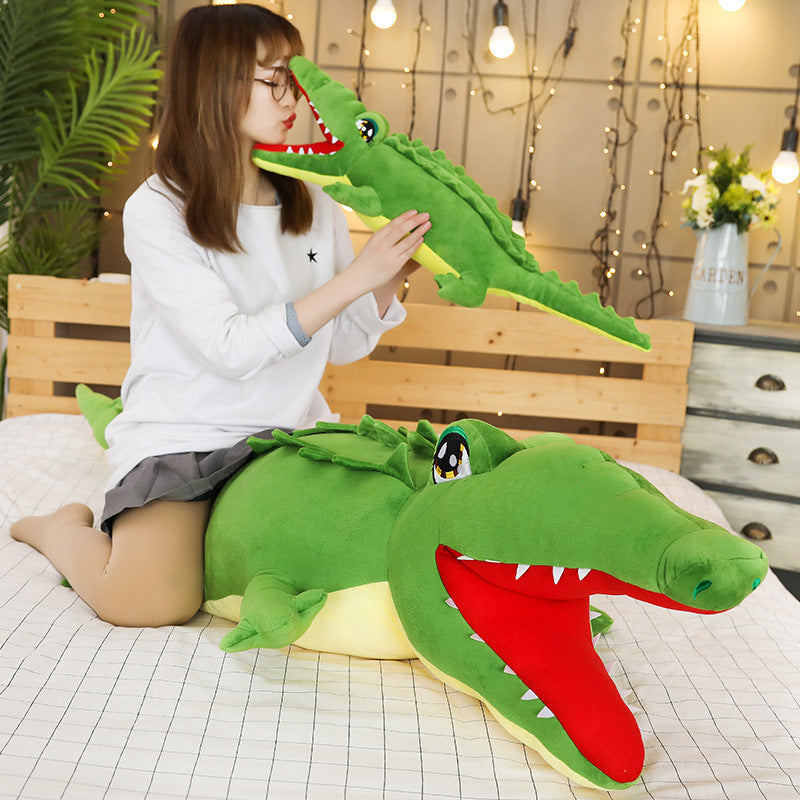 Alligator Plush Toy | Soft Stuffed Animal Crocodile Doll Cushion | Cute Novelty Gift for Kids & Animal Lovers