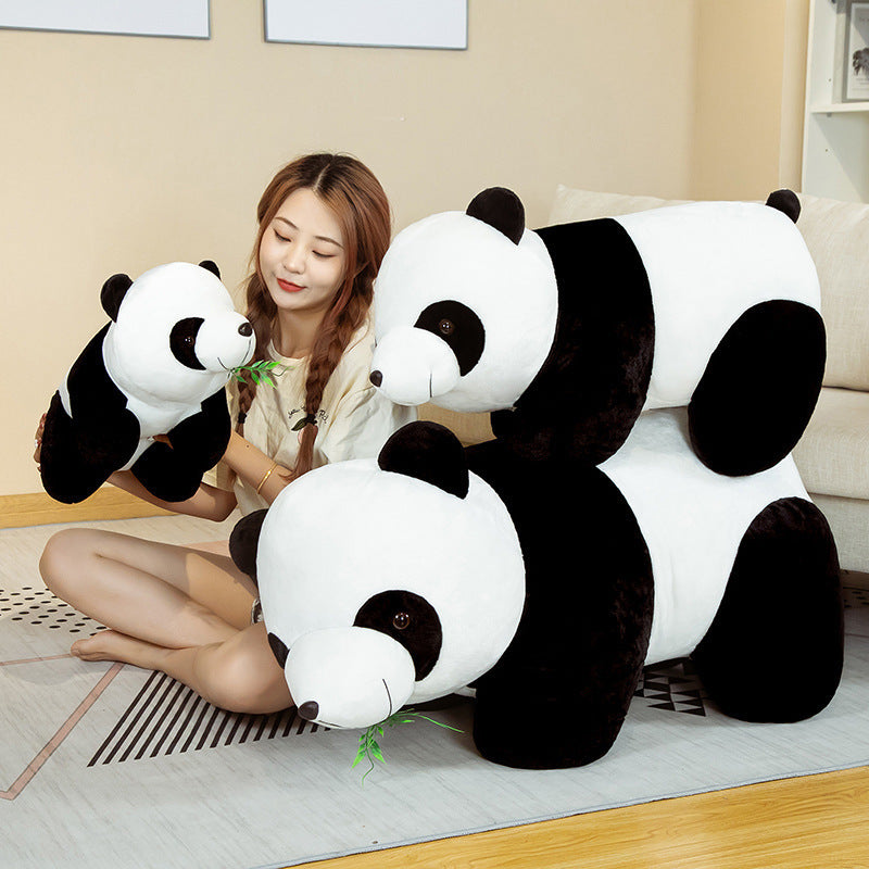 Giant Panda Plush Toy | Soft Lying Stuffed Animal Doll Cushion | Cute Kids Gift Ages 4 to 6 in Multiple Sizes
