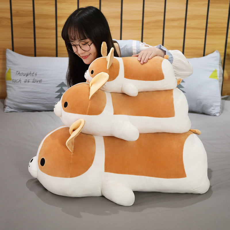 Corgi Plush Toy Doll | Soft Stuffed Animal Dog Cushion | Cute Kids Gift Under 14 in Multiple Sizes