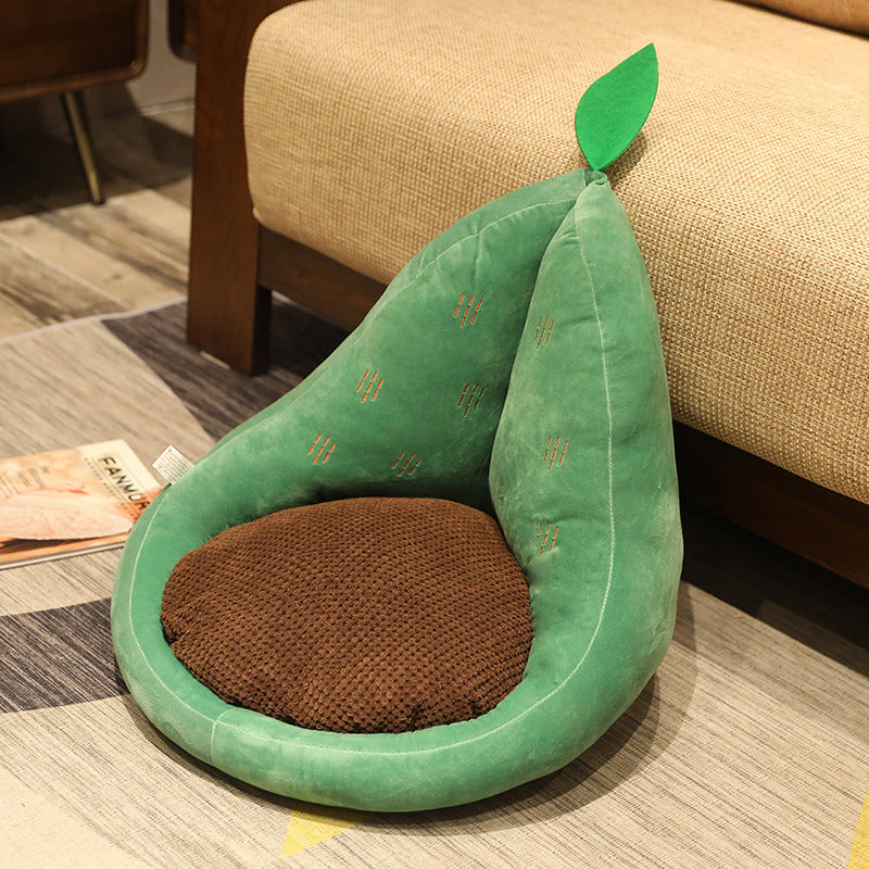 Kawaii Fruit & Cactus Plush Pillow | Soft Stuffed Avocado Carrot Cushion | Cute Novelty Home Office Chair Seat Décor Gift