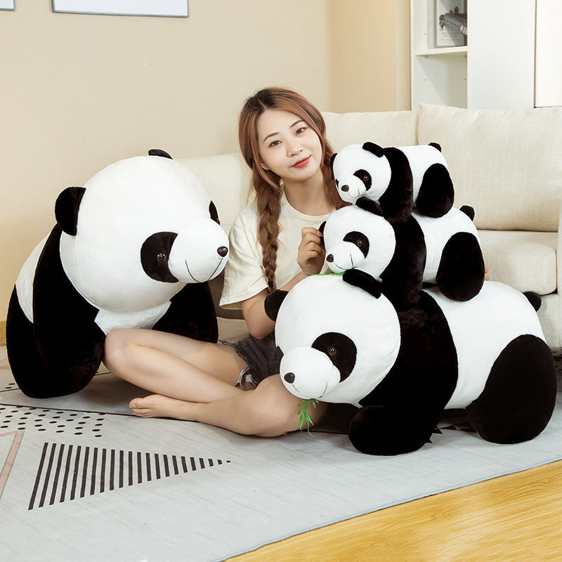 Giant Panda Plush Toy | Soft Lying Stuffed Animal Doll Cushion | Cute Kids Gift Ages 4 to 6 in Multiple Sizes