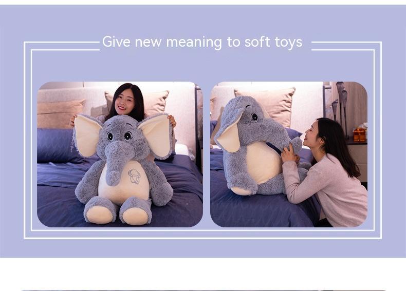 Giant Elephant Plush Toy Doll | Soft Dreamy Stuffed Animal Cushion | Romantic Gift for Girlfriend & Adults in Multiple Sizes